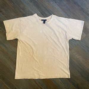 Forever 21 tan and cream garment dyed tshirt